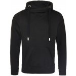 Just Hoods mikina s překříženým límcem černá – Zboží Dáma