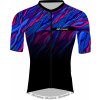 Cyklistický dres Force LIFE kr. rukáv černo-modro-růžový