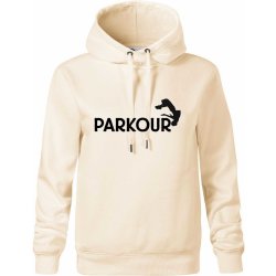 Parkour salto Oversized mikina dámská Moon kratší + širší Mandlová