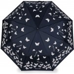 Motýl deštník dámský skládací vystřelovací kouzelný modrošedý – Zboží Mobilmania