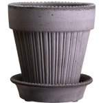 Květináč Simona s podmiskou Raw Grey 16 cm Bergs Potter – Hledejceny.cz