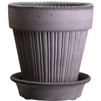 Květináč Simona s podmiskou Raw Grey 16 cm Bergs Potter – Hledejceny.cz