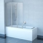 Ravak vanová stěna VS3 100 transparent bílá, 795P0100Z1 – Zboží Dáma