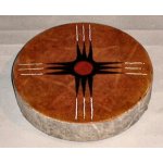 Mato Šamanský buben Bizon se stopami Velikost šamanského bubnu 30 cm – Zboží Dáma