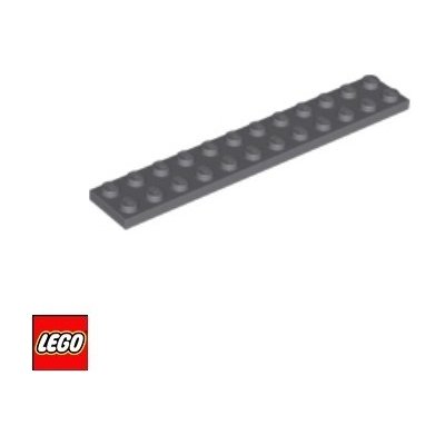 LEGO® 2445 Podložka 2x12 Tmavě-Šedá – Zboží Mobilmania