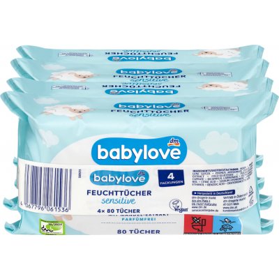 Babylove vlhčené ubrousky Sensitive 320 ks – Hledejceny.cz