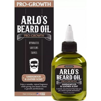 Arlo´s olej na růst vousů PRO Grovth Sandalwood & Leather 75 ml – Zboží Dáma