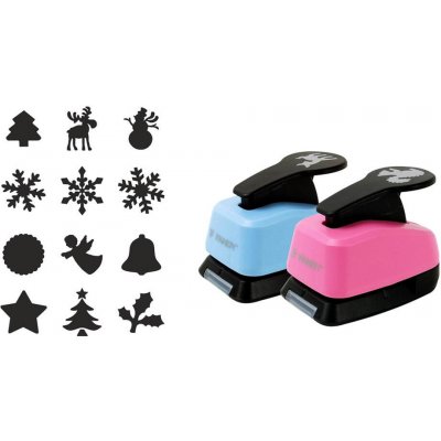 děrovačka dekorační 25 mm Set C Zima 12 motivů – Sleviste.cz