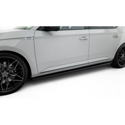 Maxton Design difuzory pod boční prahy pro Škoda Superb Mk3, černý lesklý plast ABS – Hledejceny.cz