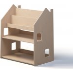 BusyKids Dětská knihovna s policí - Domeček 2v1 lakovaná – Zboží Mobilmania