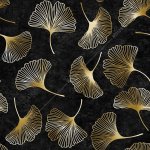 Dekorační látka Ginkgo biloba černá š.150cm - látka v metráži 401129-101 – Hledejceny.cz