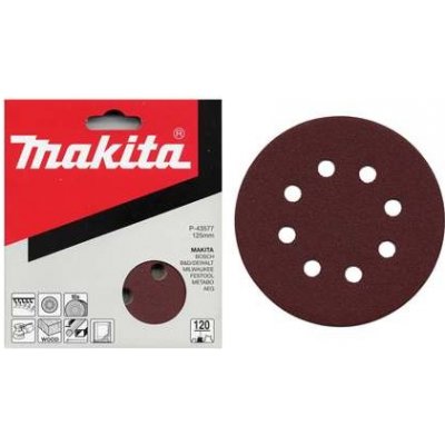 Makita P-43583 brusný papír 125mm K180 ot8, 10ks – Zboží Mobilmania