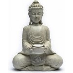 Nefertitis Buddha meditující se stojánkem na čajovou svíčku 27 cm - 27 cm – Zboží Mobilmania