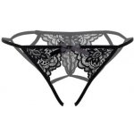 Daring Intimates Inez Strappy Crotchless Bikini Black – Zboží Dáma