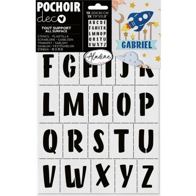 Aladine Šablona 20x30 cm Abeceda 2 – Zboží Dáma