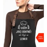 Kariban Zástěra pro ženy se jménem Exclusive Vařím jako bohyně ale říkají mi.. Černá Black – Hledejceny.cz