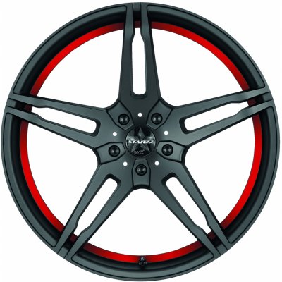 Barracuda Starzz 8x18 5x112 ET45 matt black trim red – Zboží Mobilmania