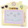 Kreslící tabulka FunPlay B13488 Dětská tabulka na kreslení DOMEČEK s příslušenstvím 17,8x28cm žlutá