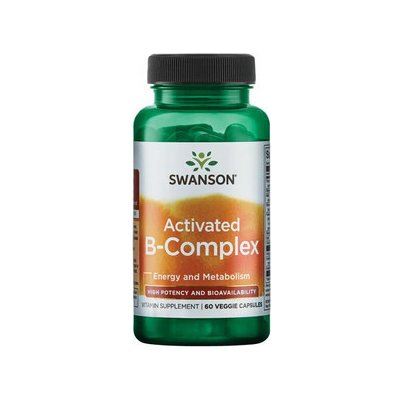 Swanson Activated B-Complex High Potency and Bioavailability 60 vegetariánská kapsle