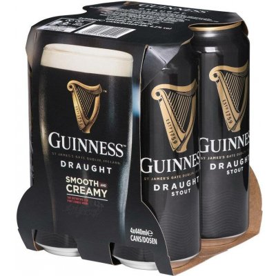 Guinness Draught tmavé nefiltrované 4,2% 0,44 l (plech) – Hledejceny.cz