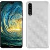 Pouzdro a kryt na mobilní telefon Huawei JustKing plastové s texturou karbonu Huawei P20 Pro - stříbrné