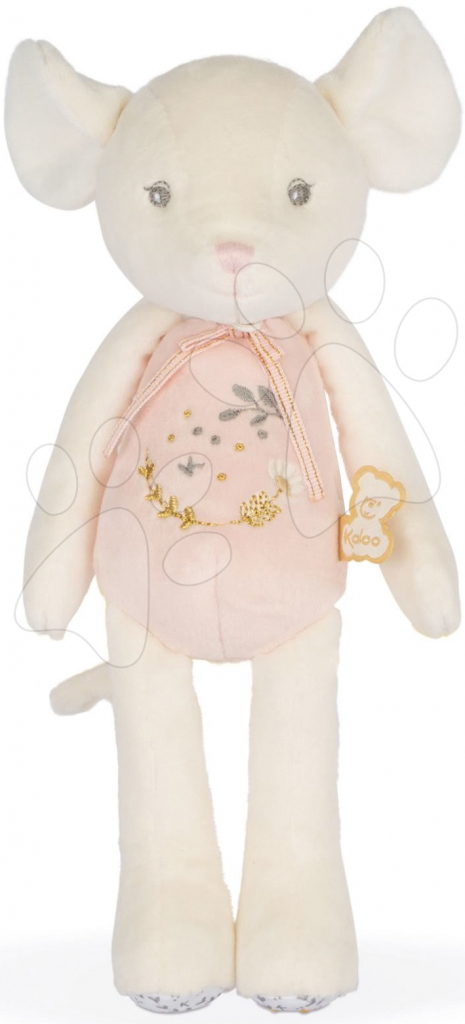 Kaloo Plyšová myška Doll Mouse Mini Perle růžová 25 cm s výšivkou