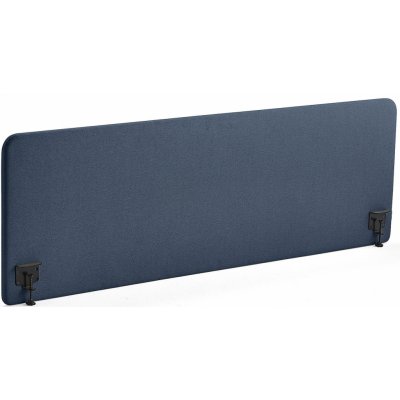 Zone stolový paraván černé svorky potah Hush námořnická modrá 200 X 65 x 3,6 cm – Sleviste.cz