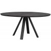 Jídelní stůl Rowico Černý dubový jídelní stůl Carradale 150 cm s černými nohami V