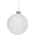 H&L Vánoční skleněná ozdoba koule 8cm, bílá matná – Zboží Mobilmania
