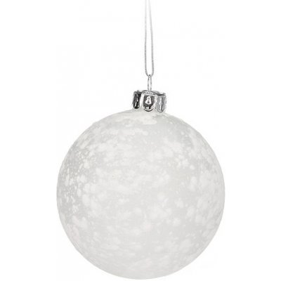H&L Vánoční skleněná ozdoba koule 8cm, bílá matná – Zboží Mobilmania
