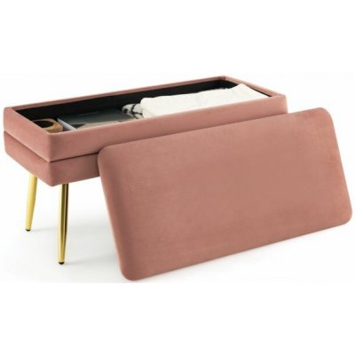 Costway Čalouněná růžová JV11312PI – Zboží Dáma