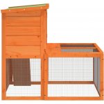 vidaXL Králíkárna hnědá 102 x 90 x 84,5 cm masivní borové dřevo – Zboží Dáma