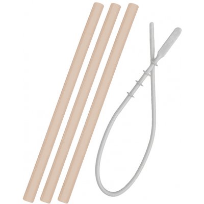 Minikoioi Brčko silikonové 3 ks s kartáčkem Bubble Beige – Zboží Dáma