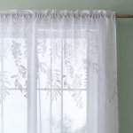 Catherine Lansfield Bílá záclona 140x229 cm Wisteria Floral – Catherine Lansfield – Zboží Mobilmania