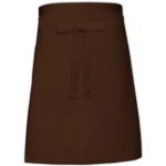 Link Kitchen Wear Pekařská zástěra s kapsou X964T Brown 90x50cm – Hledejceny.cz