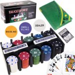 Pro-Tech shop Sada na poker 200 žetonů + karty + podložka – Zboží Dáma