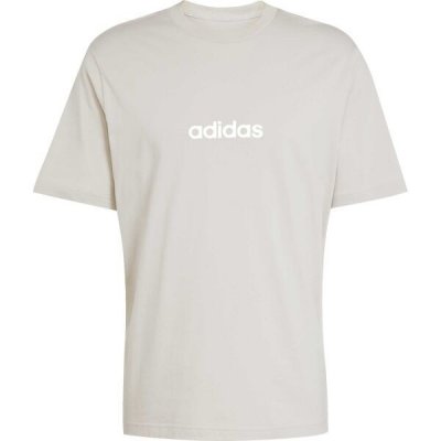adidas Essentials LINEAR SINGLE JERSEY Pánské triko béžová – Zboží Dáma