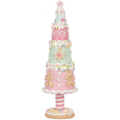 Vánoční dekorace stromek s perníčky Pastel Christmas Chic - Ø 8*26 cm - Clayre & Eef – Hledejceny.cz