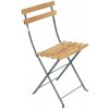 Zahradní židle a křeslo Fermob Skládací židle BISTRO NATURAL Storm Grey