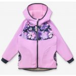 Unuo dětská softshellová bunda bez zateplení Basic Kytky Lila – Sleviste.cz