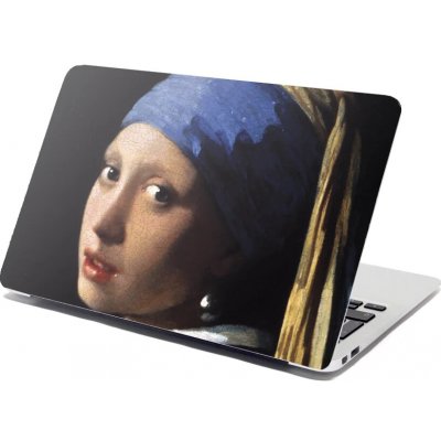 Sablio Samolepka na notebook Dívka s perlou - Johannes Vermeer - 38x26 cm – Zboží Živě