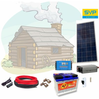 SVP solar 12V DC / 230V AC Fotovoltaický ostrovní systém 115Wp 80Ah – Zbozi.Blesk.cz