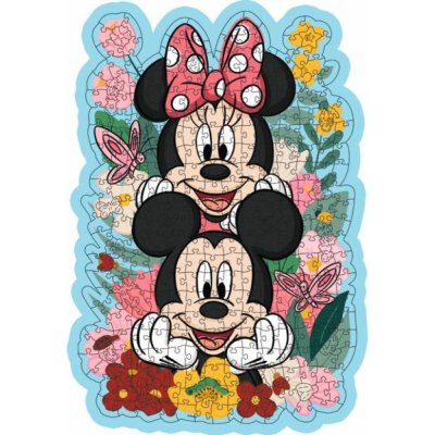 RAVENSBURGER Dřevěné obrysové Mickey a Minnie 300 dílků