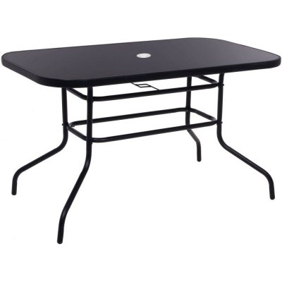 SPRINGOS TOSCANA Zahradní stůl 140x80 cm GF0081 černý – Hledejceny.cz