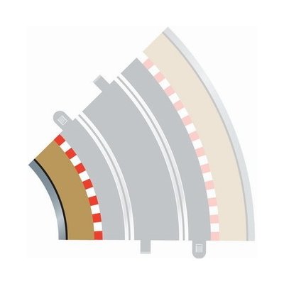 Scalextric Radius 2 krajnica vnútorná 45° x 4 – Sleviste.cz