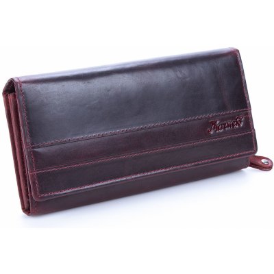 Mercucio Velká dámská kožená peněženka bordó 2911654 – Zboží Mobilmania