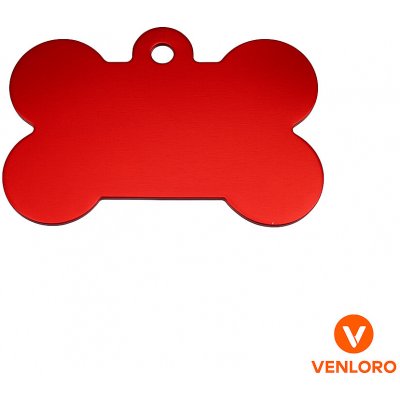 Venloro Psí známka kost Červená L – Hledejceny.cz