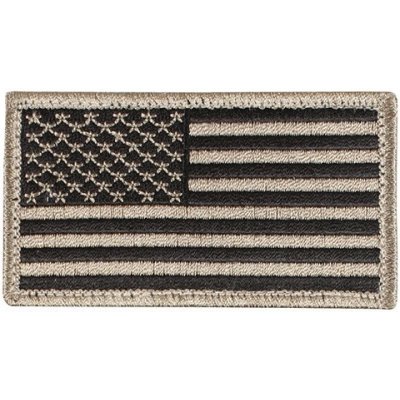 ROTHCO Nášivka USA vlajka 4,5 x 8,5 cm ČERNÁ/KHAKI – Zboží Mobilmania