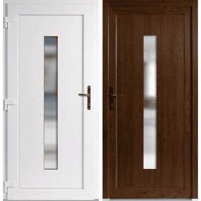 OknaDvereNaMiru.cz Vchodové dveře STYL Hana Zlatý dub / Bílá 90 x 220 cm – Hledejceny.cz