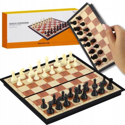 Šachy vrhcáby magnetické 2v1 cestovní mini desková hra magnet krabička – Hledejceny.cz